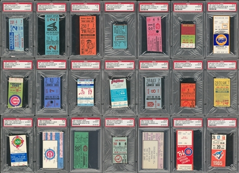 1980-89 Baseball Ticket Stub Collection Featuring Various Milestone Moments- Lot of 36 (PSA)